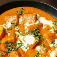 Paneer Butter Masala · Cottage Cheese cooked in creamy tomato puree, with coriander and spices.