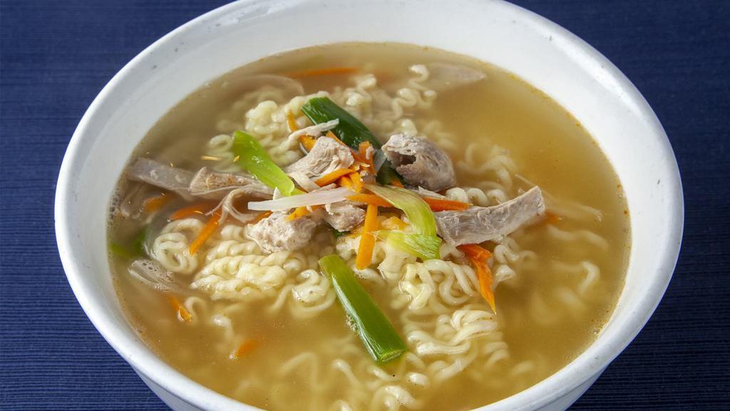 N8. Dak Go Gi Ramen · Ramen noodle soup with chicken and vegetables.