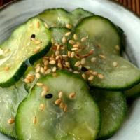 Seasoned Cucumber (12Oz) · Lightly seasoned sliced cucumber. Dietary preferences are gluten free, vegan and nut free.