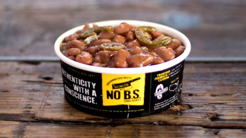 Jalapeno Beans · Our own signature recipe with pinto beans and a kick of jalapeños