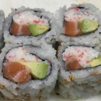 California Salmon Roll · Crab,salmon,avocado. Served with raw fish products.