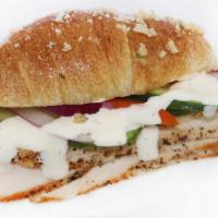 The Greek · Salt and pepper chicken, tomato, cucumber, red onion and ranch dressing