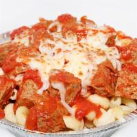 Meatball · Our Loko 4 Cheese base with our not-yet-famous meatballs, our homemade marinara sauce and to...