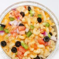 Nacho Fix · Our Loko 4 Cheese base with tomatoes, onions, peppers, black olives and ranch dressing