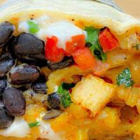 Vegan Burrito · Finely crafted burrito with a choice of toppings, including rice, black beans, fajitas, guac...