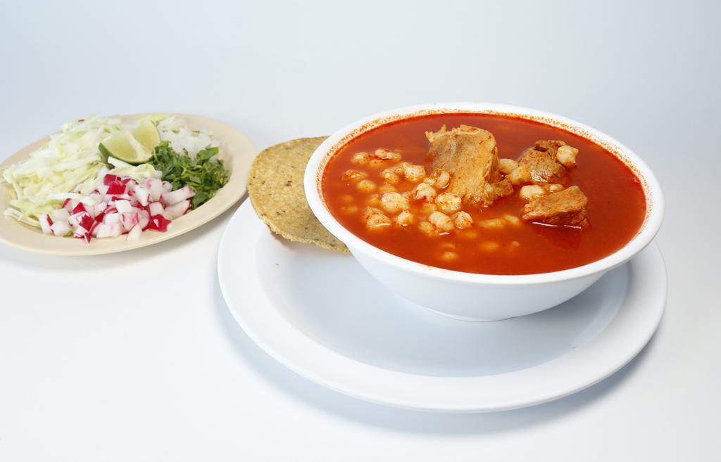 Pozole · Available on weekends.