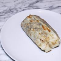 Reg Burrito · Meat, rice, beans, sour cream, pico de gallo, lettuce