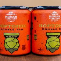 Morgan Territory Hoptomic Double IPA | 1 Pint, 4 Cans, 8.5 % ABV · Hoptomic is a hop-forward West-Coast double IPA that's driven by profiles of citrus, pine, a...