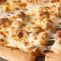 Sausage with Garlic Parmesan Crust Pizza (14'') · Our fresh, never-frozen original dough is now baked to a crispy golden brown with our specia...