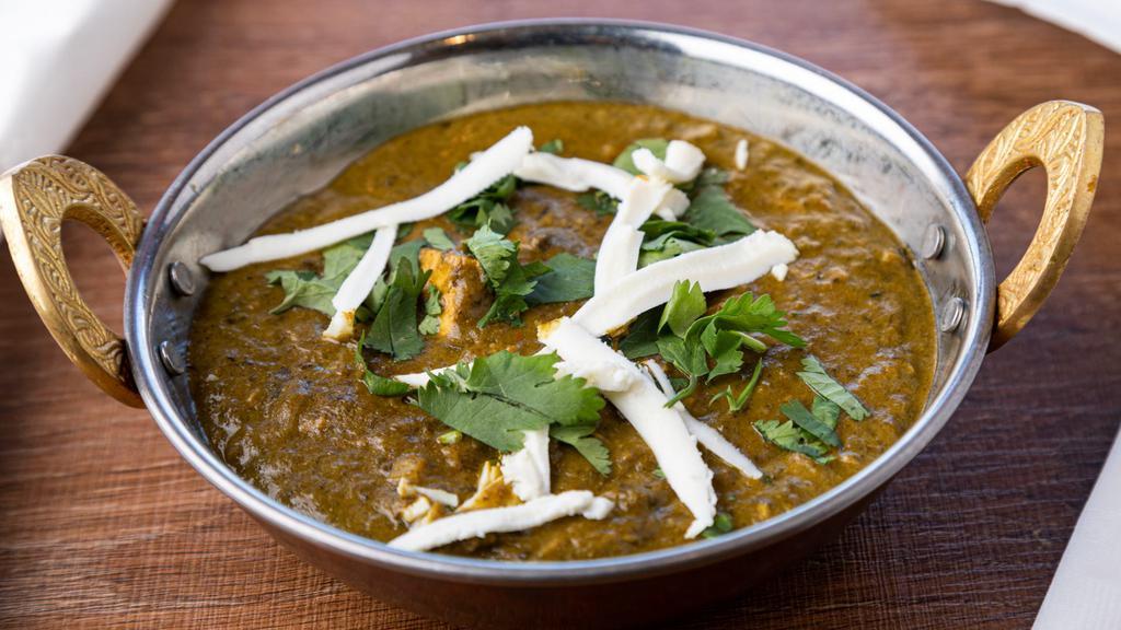 Palak Paneer · It is delicious paneer in spinach cooked with fresh ginger garlic touch of butter and cream.