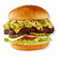 Southwestern Black Bean Burger · BLACK BEAN PATTY / CHEDDAR CHEESE / HOUSE-MADE GUACAMOLE / SHREDDED ICEBERG LETTUCE / TOMATO...