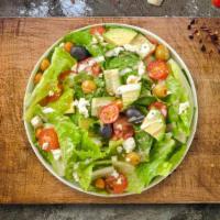 Cruisin' Together Salad · Iceberg lettuce, bell peppers, red onions, fresh Roma tomatoes, green olives, green onions, ...