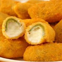 Jalapeño Poppers · Jalapeño poppers with a side of chipotle mayo.
