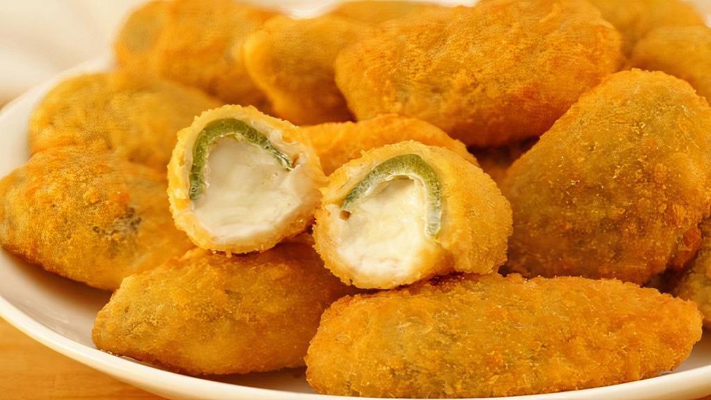 Jalapeño Poppers · Jalapeño poppers with a side of chipotle mayo.