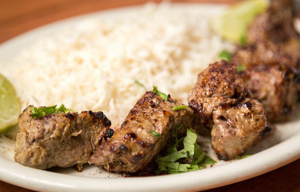 Beef Kabob · Marinated tri tip beef charbroiled to perfection.