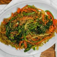Japchae(잡채) · Stir-Fry Glass Noodles with Beef and Vegetables