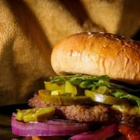 Jalapeño Hamburger · Delicious beef patty with jalapeños, lettuce, onions, and tomatoes.