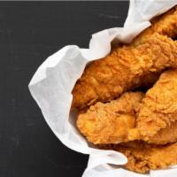 Chicken Tenders · 5 pieces of delicious Chicken Tenders fried to perfection.