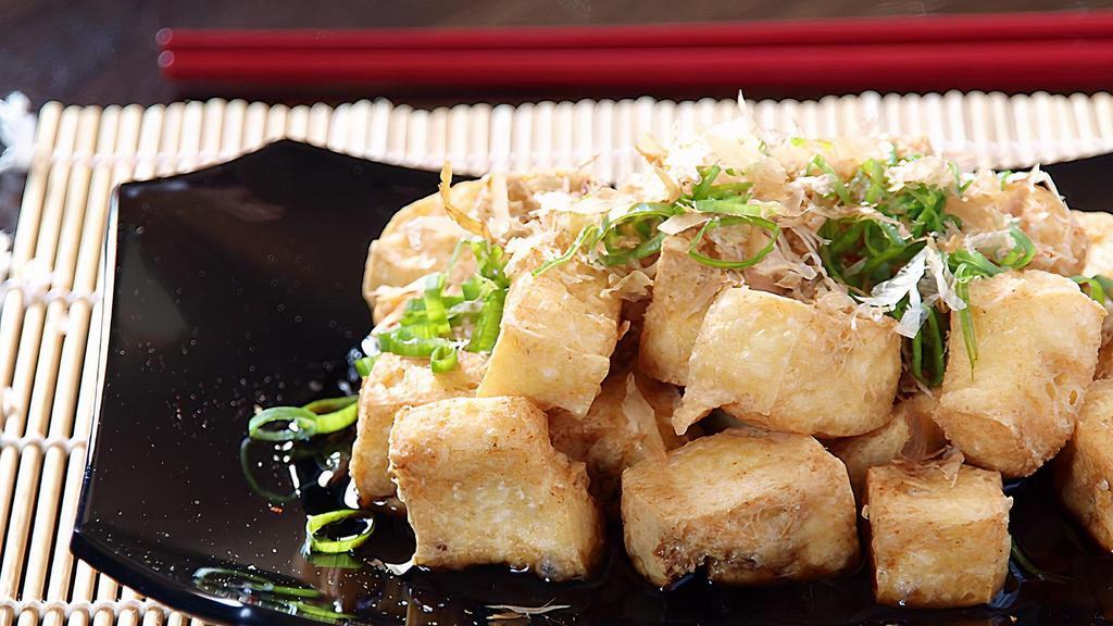 Agedashi Tofu · Battered Tofu.