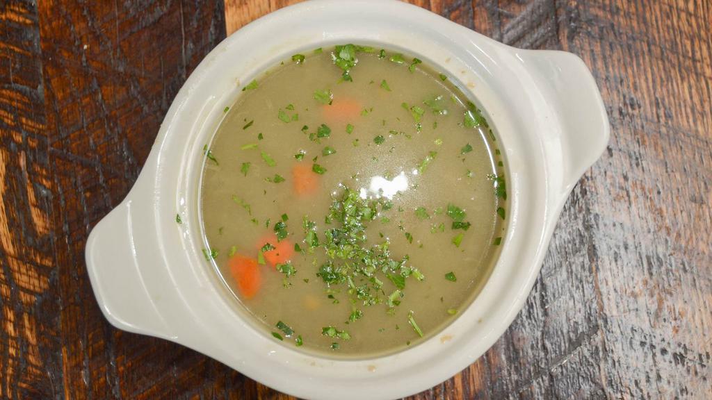 Soup (Lentil) · Lentil, carrots, onions, spices and potato.
