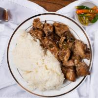 Chicken Adobo & Pinakbet Over Rice · 