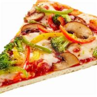 XL Veggie Pizza Slice · Mushroom, onion, bell pepper, black olives, and tomato.