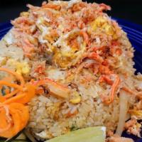 Crab Fried Rice · Fried rice with crab, egg, tomato, onion