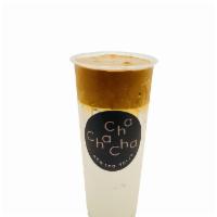 Dalgona Coffee (NEW) · Swirly dalgona coffee topping with fresh milk !