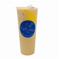 Okinawa Brown Sugar Milk Tea · Nondairy, It comes with Egg pudding. Proudly serve with Organic Assam Black Tea