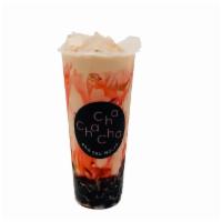 Rose Green Milk Tea · Nondairy, It comes with Boba.