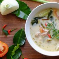 Coconut Soup · Smooth soup with a coconut base typically made with coconut milk.