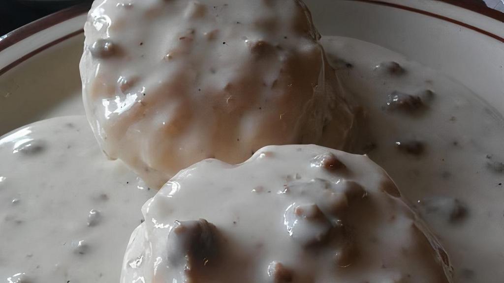 Biscuits and Country Gravy with Two Egg · 