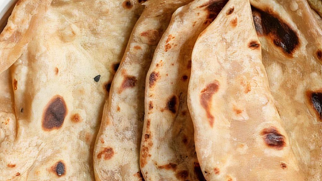 Chapati Roti · Quantity: 3 Chapati Roti in one order
A round flatbread  made from Whole-wheat flour