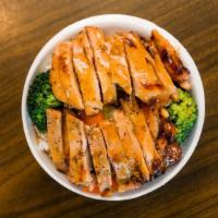 Chicken Teriyaki Rice Bowl · Marinated or glazed in a soy-based sauce.