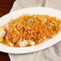 Shrimp Fried Rice · mexican red rice, egg, scallion
