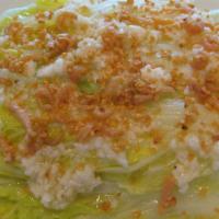 Steamed Chinese Cabbage w/ Garlic Sauce  蒜香蒸大白菜 · 