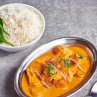 Chicken Tikka Masala · Gluten-free. Grilled chicken breast cubes in quintessential, succulent creamy sauce with the...