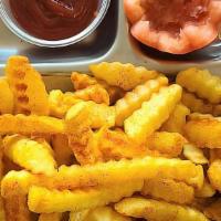 Masala Fries(Crinkle) · Potato fingers fried and sizzled with chettinad spices.