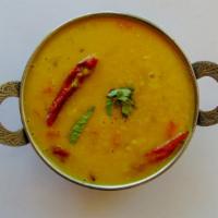 Paruppu Kadasal (Dal Fry) · Lentils cooked and finished with tempering.