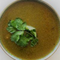 Rasam · Mixture of strong spices and seasonings with a flavour of tamarind and tomatoes.