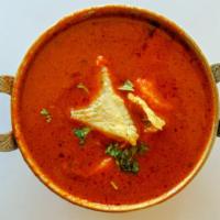 Fish Curry · Fresh Cat Fish cooked in tamarind based gravy