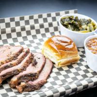 Tri-Tip Plate · Served with two sides, (Honey Butter roll optinal)