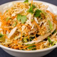Chinese Chicken Salad
 · Roasted chicken, lettuce, carrots, cilantro, scallions, and rice sticks with peanuts and ses...