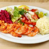 Grilled Seafood (Salmon, Swordfish or Prawn) · Grilled seafood, marinated with olive oil, lemon & herbs.