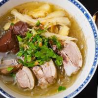 Duck Clear Noodle Soup - Mien mang vit · With bamboo shoot.