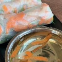 Shrimp Spring Rolls (G/C TOM) · Rice paper or crispy dough filled with shredded vegetables.
