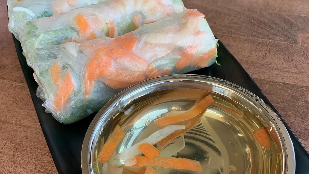Shrimp Spring Rolls (G/C TOM) · Rice paper or crispy dough filled with shredded vegetables.