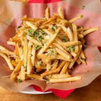 Garlic Fries · Regular garlic fries w/ our signature seasoning.