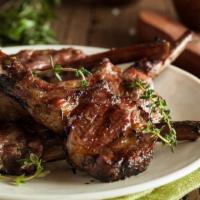 Lamb Chops Scottaditi · Half-rack, grass-fed lamb, roasted potatoes, sautéed vegetables.