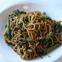 Stewed Pork, Green Beans with Noodles · 扁豆焖面